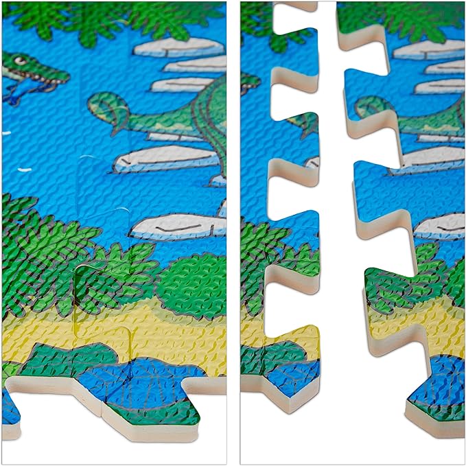 DINOSAURI puzzle componibile con figure estraibili (9 mattonelle) - babykid