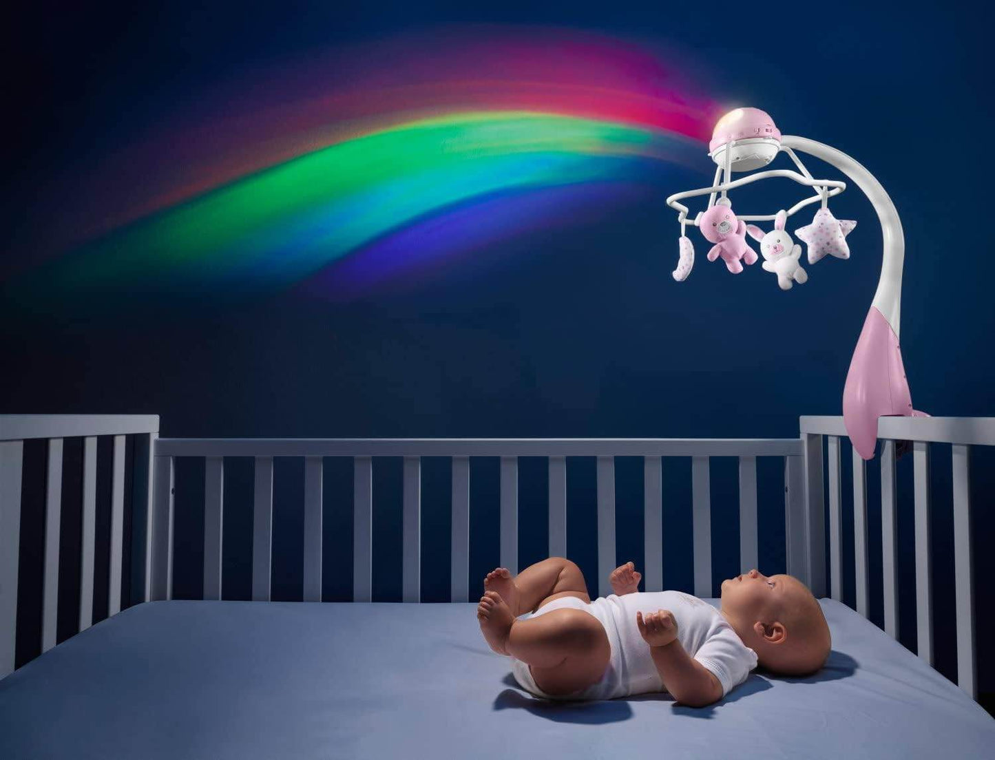 GIOCO FD RAINBOW COT MOBILE PINK - Babykid