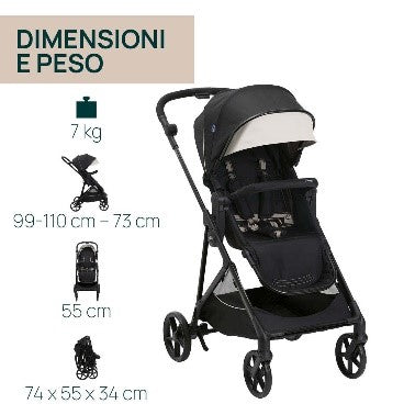 SEETY STROLLER ETNA BLACK - Babykid