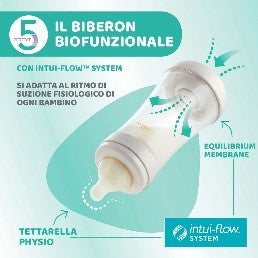 BIBERON PERFECT5 AZZ 300ML SIL 3FORI - Babykid