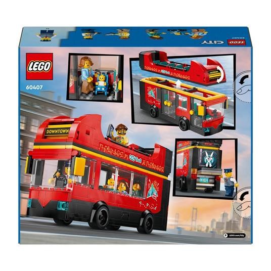 LEGO CITY GREAT VEHICLES - AUTOBUS TURISTICO ROSSO A DUE PIANI - 60407 - Babykid