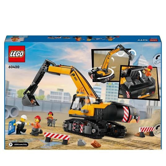 LEGO CITY BIG VEHICLES - ESCAVATORE DA CANTIERE GIALLO - 60420 - Babykid