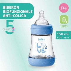 BIBERON PERFECT5 AZZ 150ML SIL 1FORO - Babykid