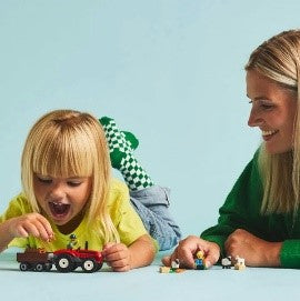 LEGO CITY GREAT VEHICLES - TRATTORE AGRICOLO ROSSO CON RIMORCHIO E PECORE - 6046 - Babykid