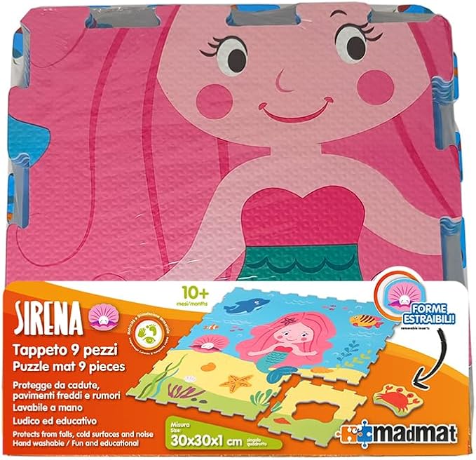 SIRENA puzzle componibile con figure estraibili (9 mattonelle) - babykid