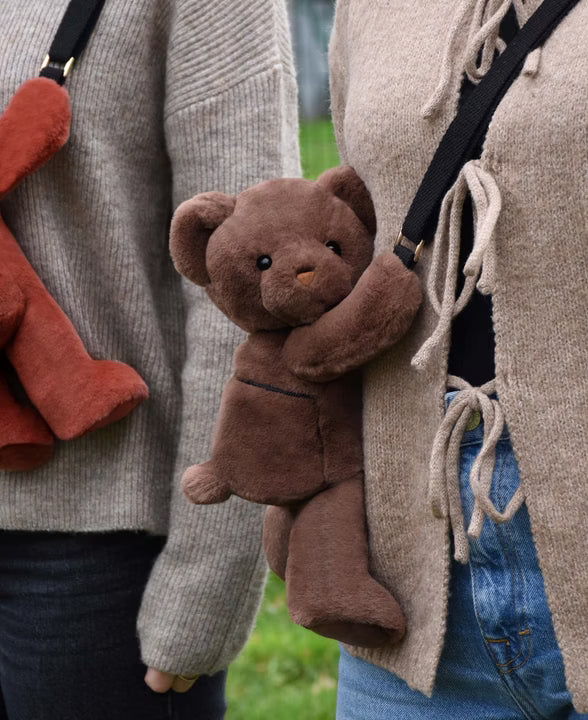 BORSA A TRACOLLA ORSO MARRONE