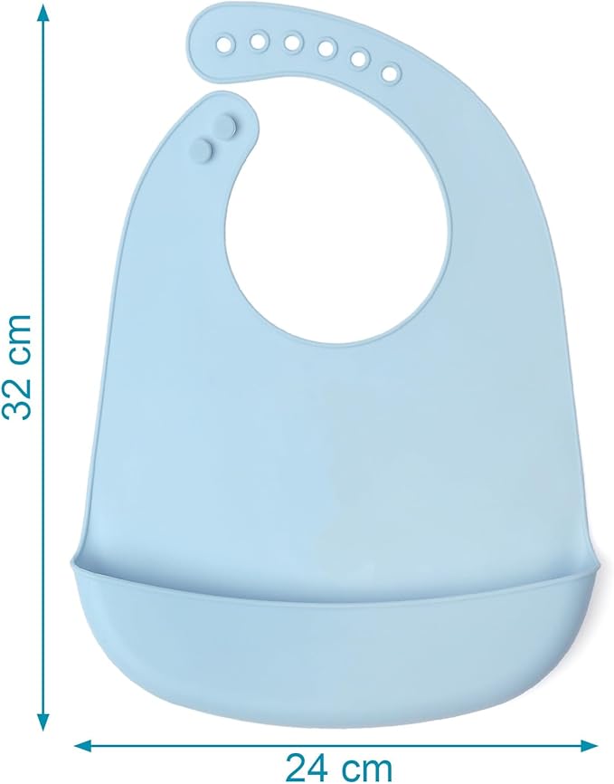 BAVAGLINO SILICONE BLU - babykid