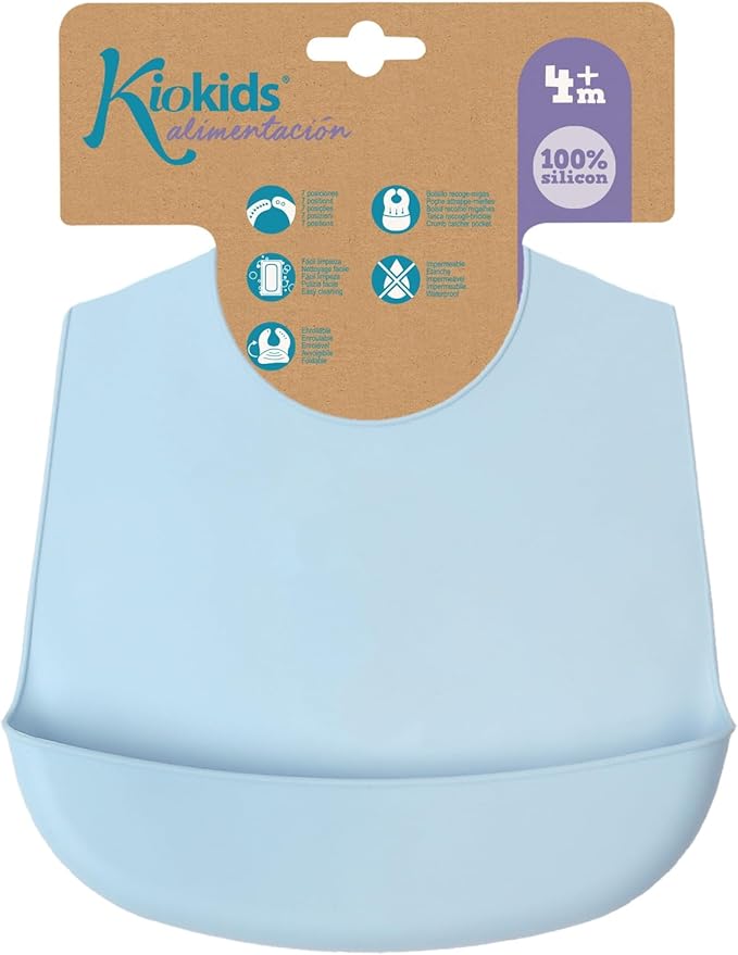 BAVAGLINO SILICONE BLU - babykid