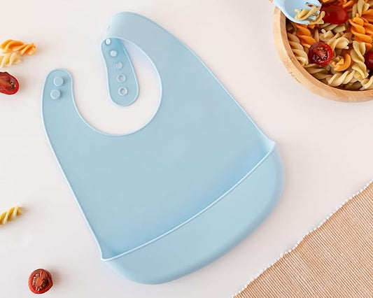 BAVAGLINO SILICONE BLU - babykid