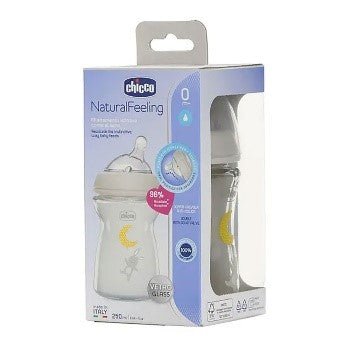 BIBERON NF VETRO 0M+ 250 ML - babykid