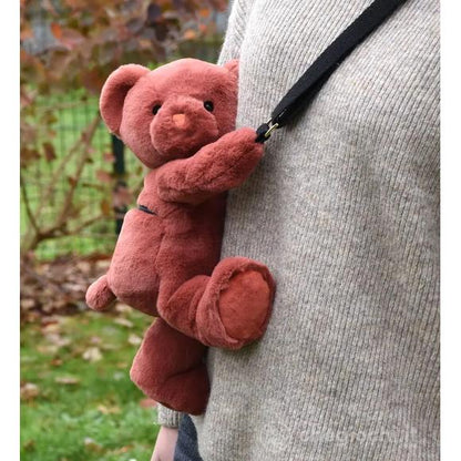 BORSA A TRACOLLA ORSO TERRACOTTA - babykid