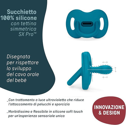 C.ESS SUCCH SILICONE FISIO SXPRO 6/18 AZZURRO - NEW - babykid