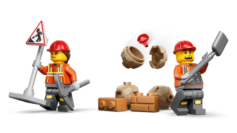 CITY GREAT VEHICLES - SCAVATRICE DA CANTIERE GIALLA - 60480 - babykid