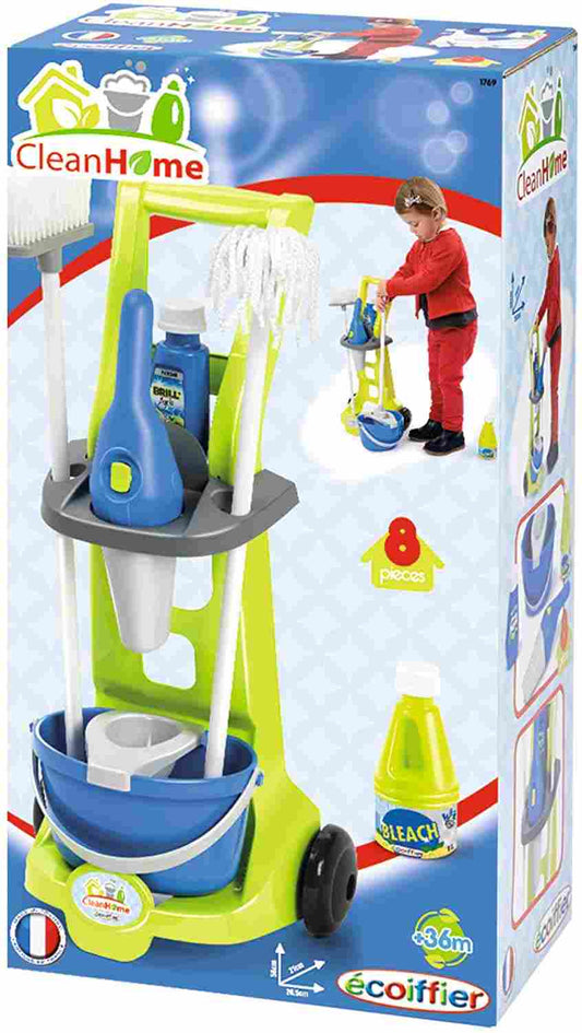 CLEAN HOME TROLLEY DELLE PULIZIE 8 PZ - babykid