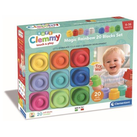 CLEMMY RAINBOW 20 BLOCK SET TRY ME - babykid