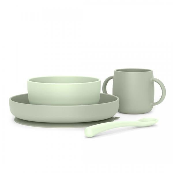 COLOR ESSENCE SET SVEZZAMENTO SILICONE VERDE - babykid