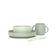 COLOR ESSENCE SET SVEZZAMENTO SILICONE VERDE - babykid