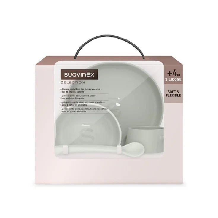COLOR ESSENCE SET SVEZZAMENTO SILICONE VERDE - babykid