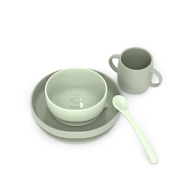 COLOR ESSENCE SET SVEZZAMENTO SILICONE VERDE - babykid