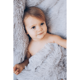 COPERTA DOUBLE FACE GRIGIA - babykid