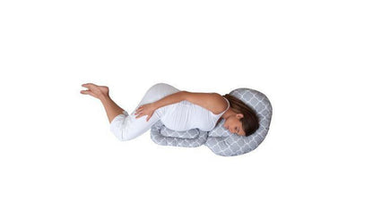 CUSTOM FIT TOTAL BODY PILLOW CRISS CROSS GREY - babykid
