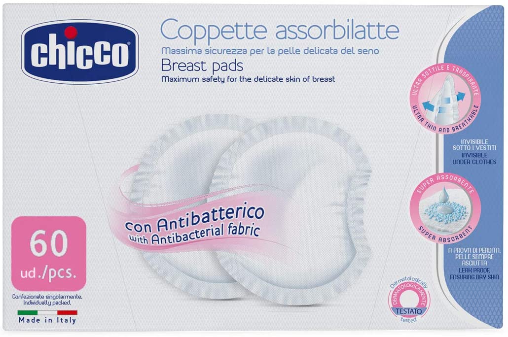 DISCHETTI ASSORBILATTE ANTIBATTERICI 60PZ - babykid