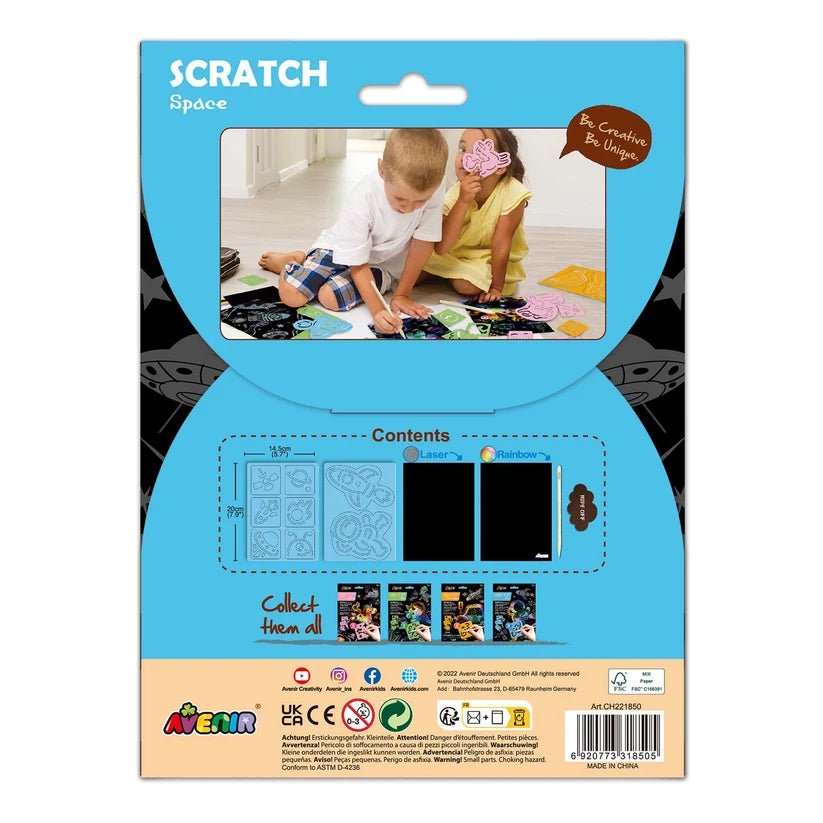 DISPLAY SCRATCH CON STENCIL ASSORTITO - babykid