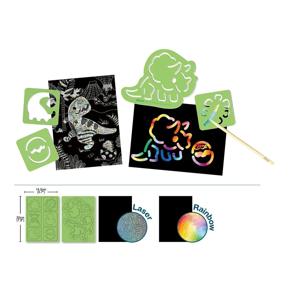 DISPLAY SCRATCH CON STENCIL ASSORTITO - babykid