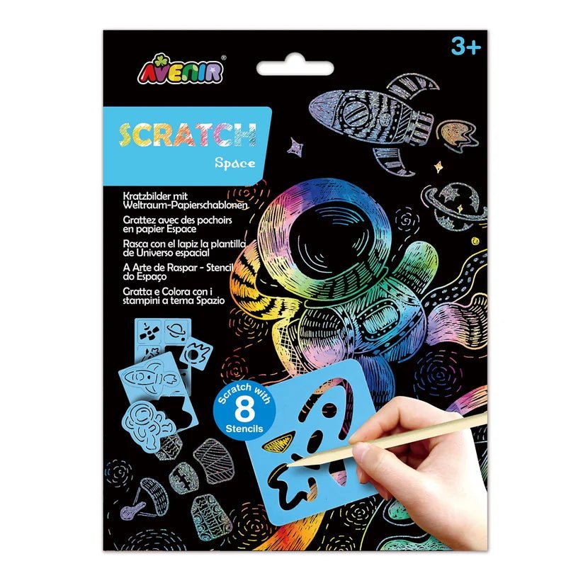 DISPLAY SCRATCH CON STENCIL ASSORTITO - babykid