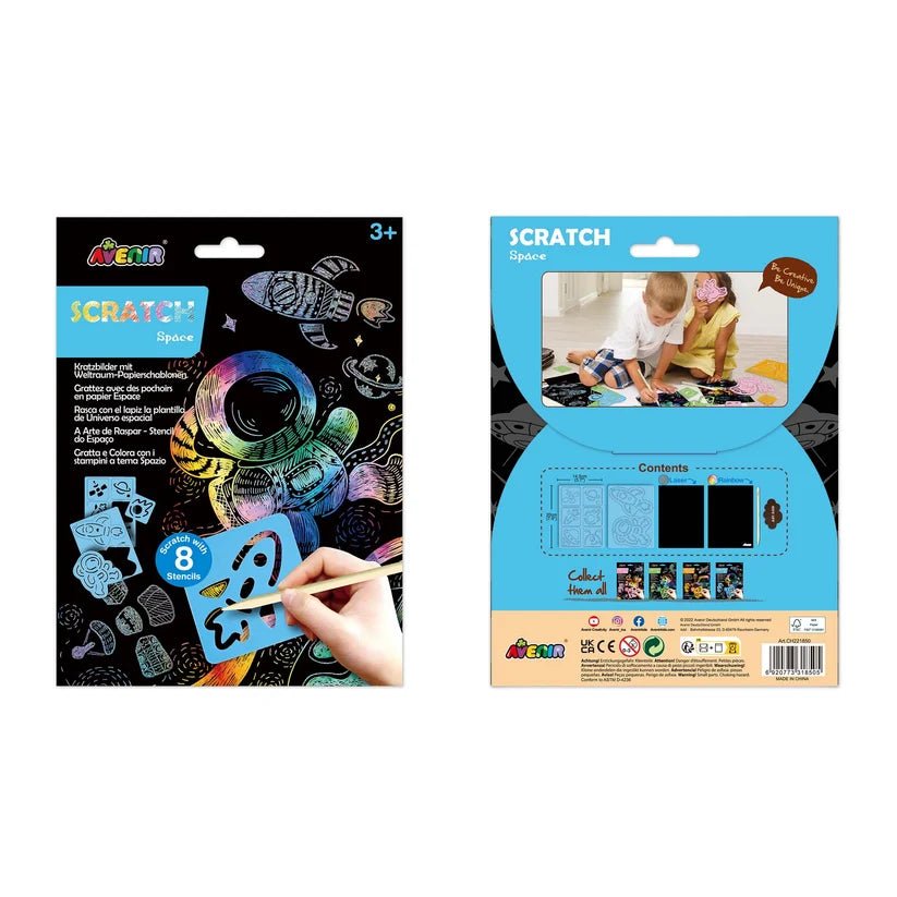DISPLAY SCRATCH CON STENCIL ASSORTITO - babykid