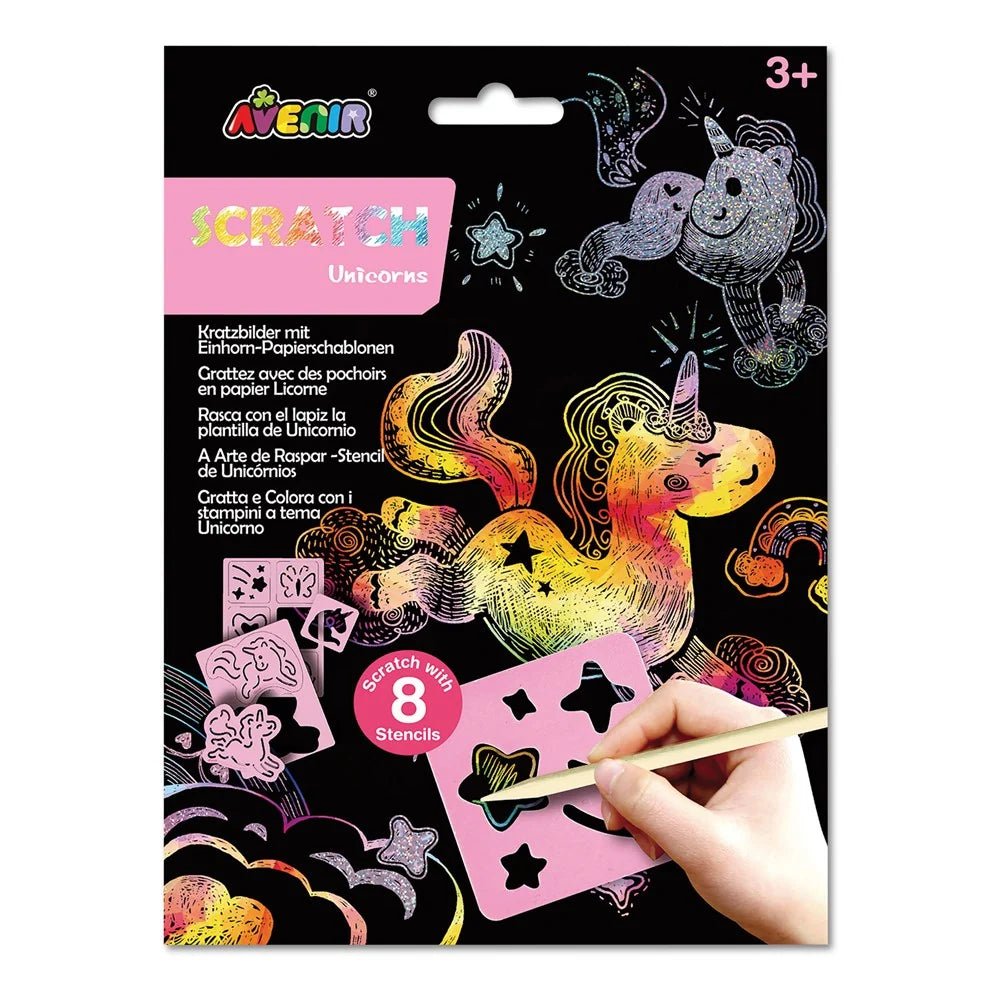 DISPLAY SCRATCH CON STENCIL ASSORTITO - babykid