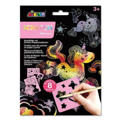 DISPLAY SCRATCH CON STENCIL ASSORTITO - babykid