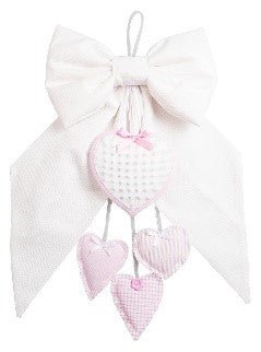 FIOCCO BIANCO DETTAGLI ROSA - babykid