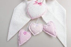 FIOCCO BIANCO DETTAGLI ROSA - babykid
