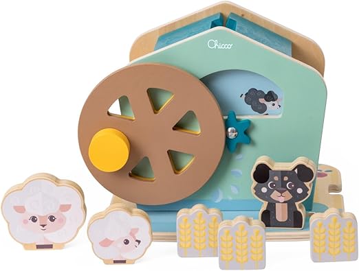 GIOCO LEGNO MULINO DELLE PECORE E CANE - babykid