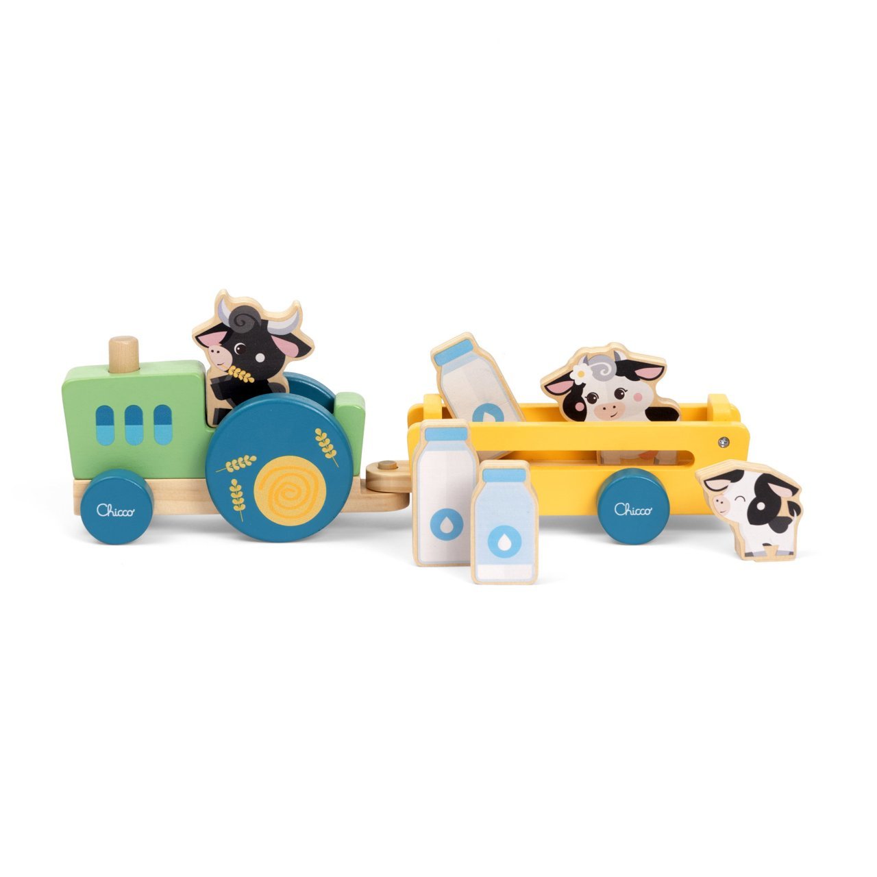 GIOCO LEGNO TRATTORE DELLE MUCCHE - babykid