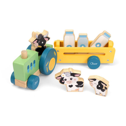 GIOCO LEGNO TRATTORE DELLE MUCCHE - babykid
