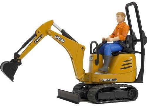 JCB MICRO ESCAVATORE 8010 CTS CON FIGURA - 62002 - babykid