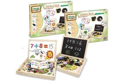LAVAGNA LEGNO 2IN1 NUMERI - babykid