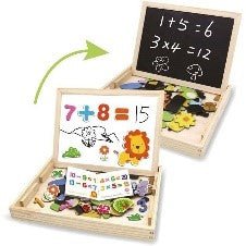 LAVAGNA LEGNO 2IN1 NUMERI - babykid