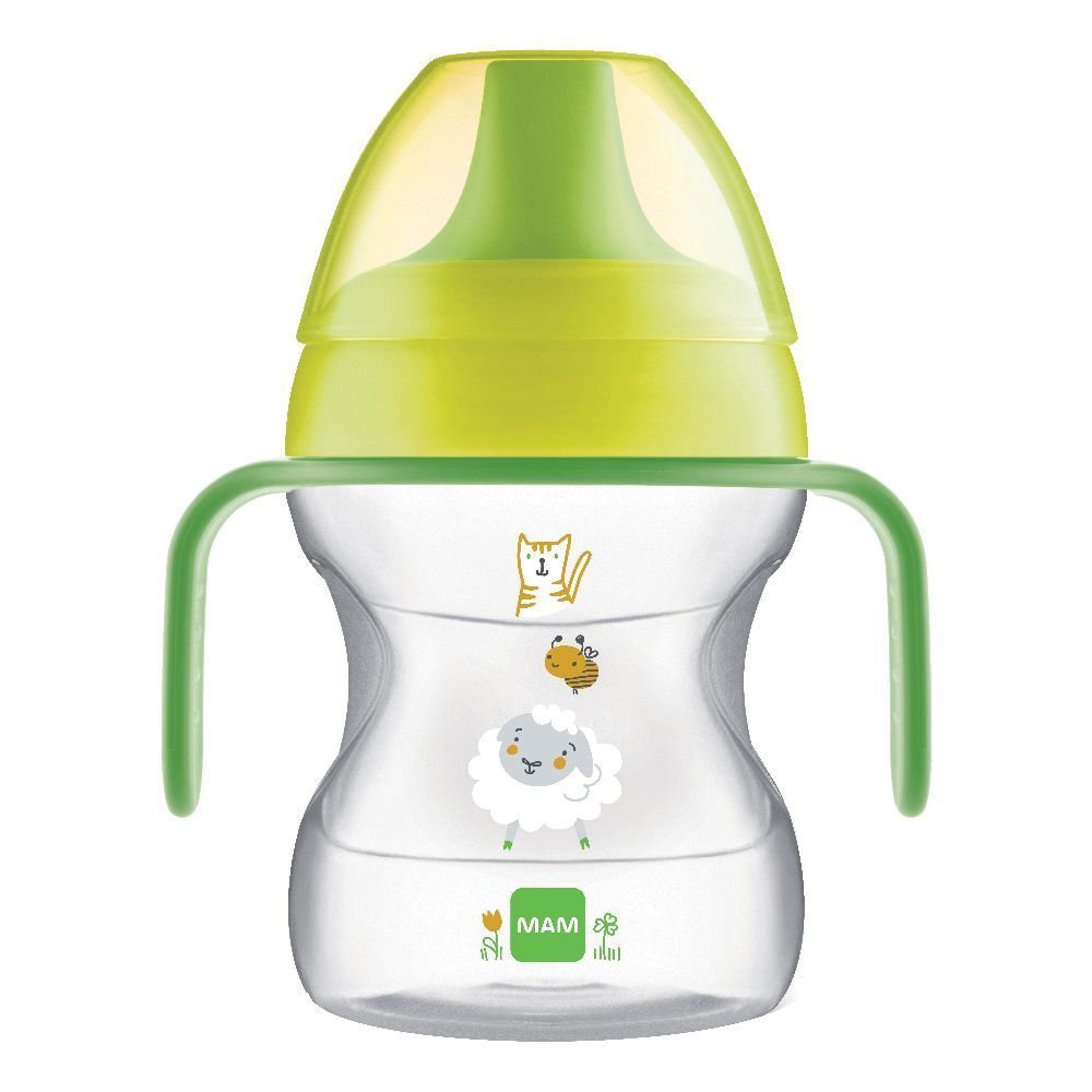 LEARN TO DRINK CUP 190 ML CON EXTRA SOFT SPOUT E MANICI - babykid