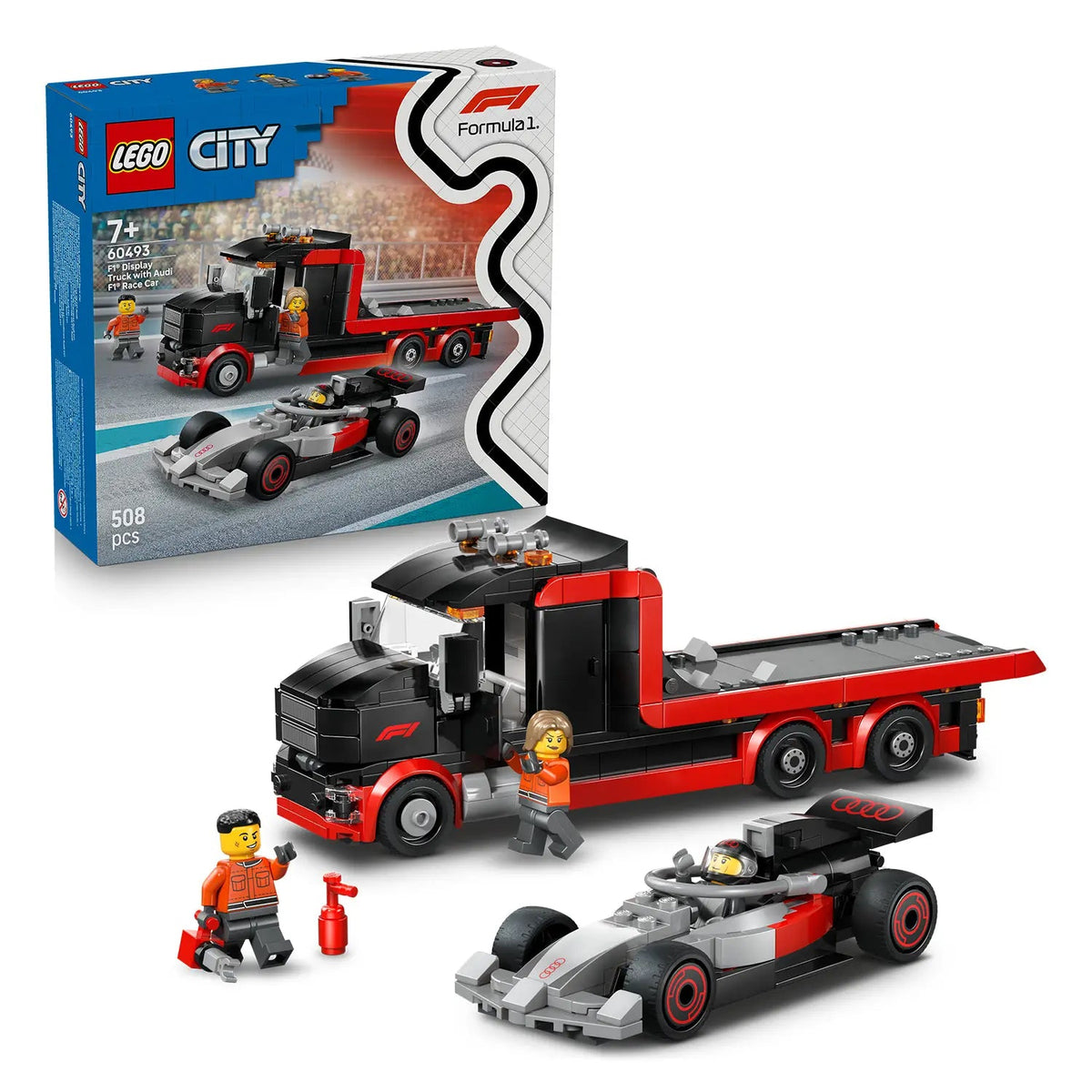 LEGO CITY FORMULA 1 - DISPLAY TRUCK F1 CON AUTO DA CORSA AUDI F1 - 60493 - babykid