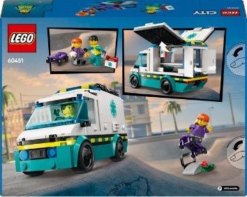LEGO - CITY GREAT VEHICLES - AMBULANZA DI EMERGENZA - 60451 - babykid