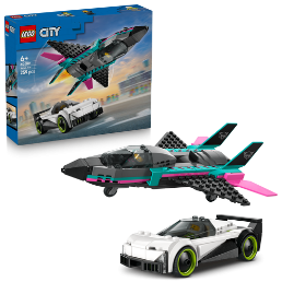 LEGO - CITY GREAT VEHICLES - JET CONTRO AUTO SPORTIVA - 60489 - babykid