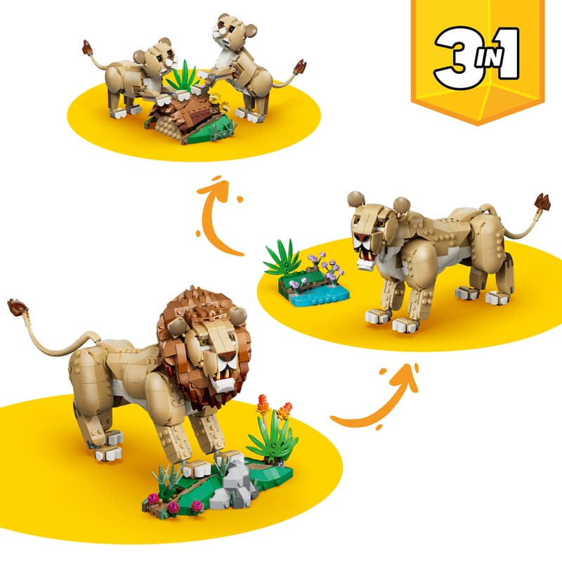 LEGO CREATOR - ANIMALI SELVATICI: LEONE MAESTOSO - 31386 - babykid