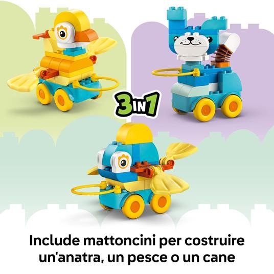 LEGO - DUPLO TOWN - ANIMALI SU RUOTE 3 IN 1 - 10448 - babykid