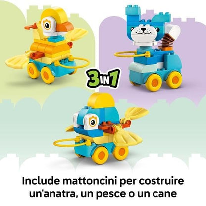LEGO - DUPLO TOWN - ANIMALI SU RUOTE 3 IN 1 - 10448 - babykid