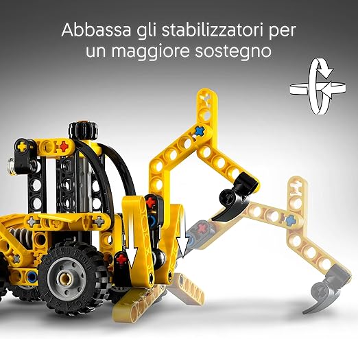 LEGO - TECHNIC - SCAVATRICE A CUCCHIAIA ROVESCIA - 42197 - babykid