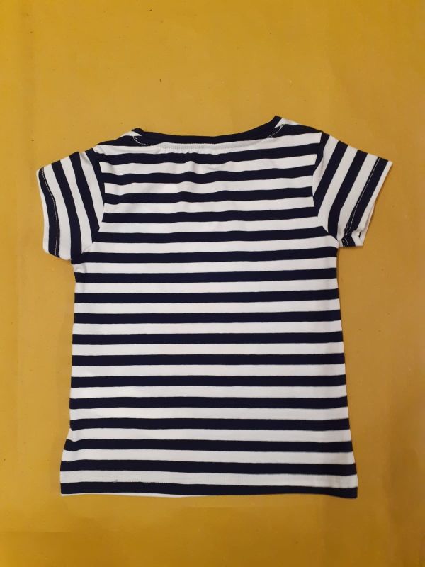 SHORT SLEEVE T-SHIRT WITH SEQUINS LIGHT NAVY TG 2 - Babykid