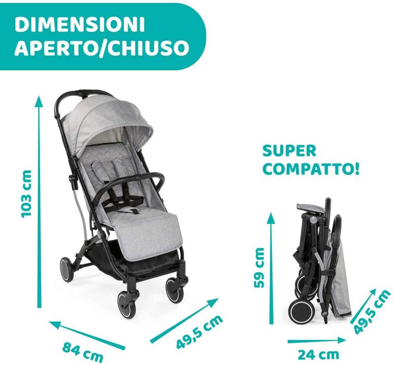 PASSEGGINO TROLLEYME LIGHT GREY - Babykid